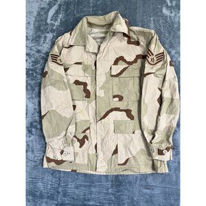 Desert Camouflage Ripstop Military Jacket Men’s Medium Regular USAF Patch